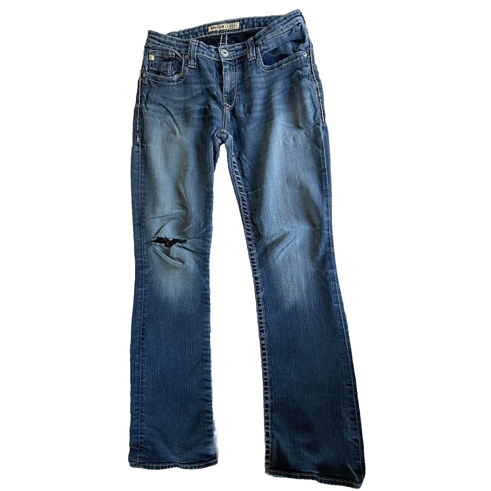 Big Star Maddie Jeans Women 30XL Bootcut Stretch Embroidered Pocket Distressed